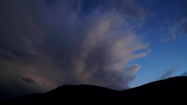 Gün Batımı Alacakaranlıkta Fırtınalı Bulutlar Zaman Hızı — Stok video