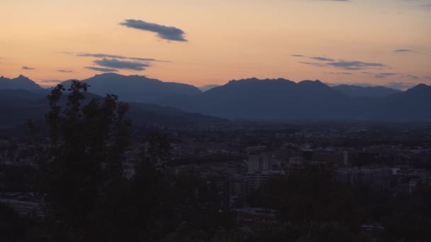 Vista Una Ciudad Italiana Atardecer — Vídeo de stock