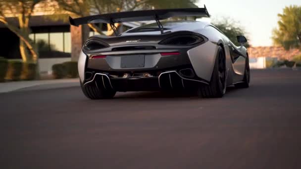 Filmagem Cinematográfica Mclaren Super Carro Modificado — Vídeo de Stock