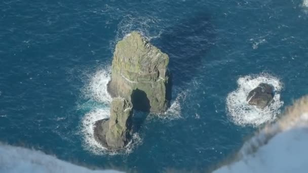 Paysage Cinématographique Dramatique Dans Village Des Îles Féroé — Video