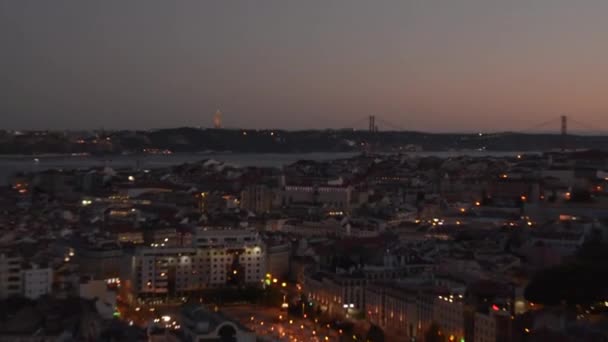 Vista Dal Centro Lisbona Uno Dei Suoi Punti Vista — Video Stock