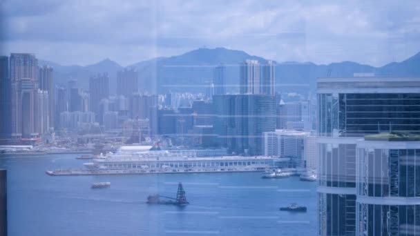 Гонконге Быстро Развивается Промышленность Снимок Явная Метафора — стоковое видео