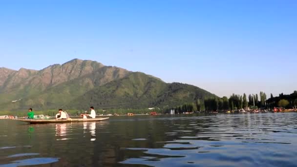 Jízda Lodí Kašmíru Dal Lake Indie — Stock video