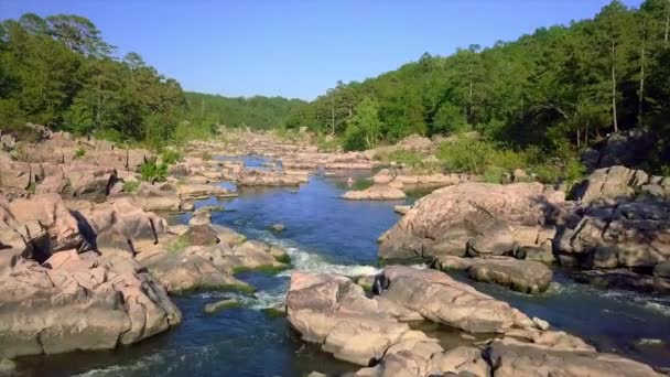 Sorvolo Del Drone Missouri Ozark Stream — Video Stock