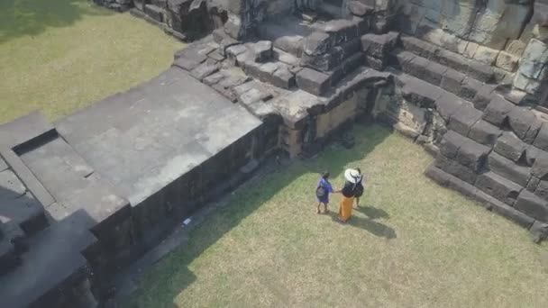 캄보디아 공중에 역사적 사원의 — 비디오