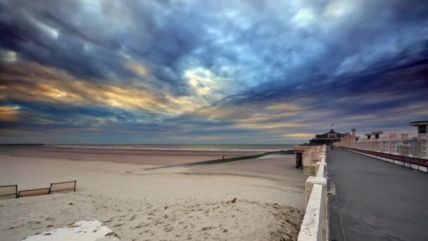 Blankenberge Brugge Zeezicht Timelapse — Stockvideo