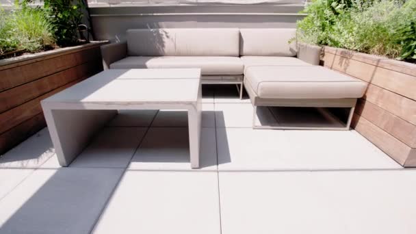 Manhattan Bir Apartmanın Çatısındaki Veranda — Stok video