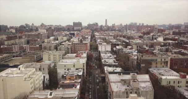 Horizonte Harlem Con Vistas Edificios Que Mueven — Vídeos de Stock