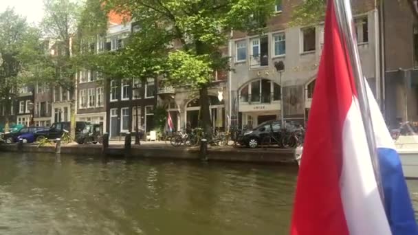 Boattrip Attraverso Canali Amsterdam — Video Stock