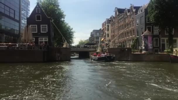 Rejs Łodzią Kanałami Amsterdamu — Wideo stockowe