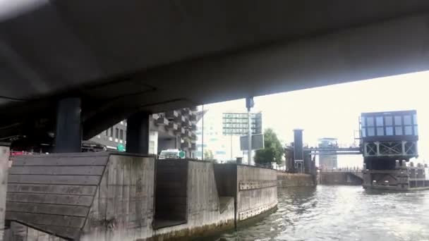 Paseo Barco Por Los Canales Amsterdam — Vídeo de stock