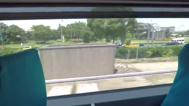 Pokładzie Pociągu Maglev Szanghaju Chinach Punkt Widzenia — Wideo stockowe