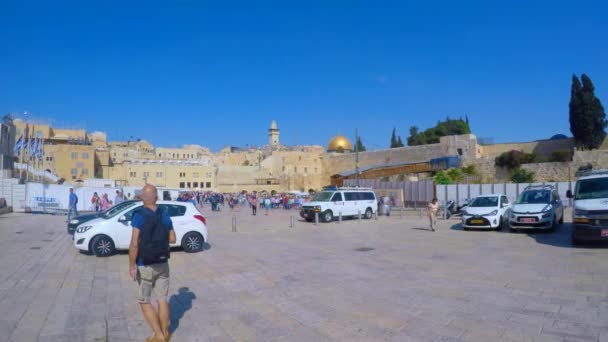 エルサレム 壁の瞬間の時間の映像 — ストック動画