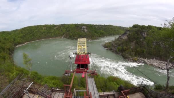 Kolejka Linowa Przejeżdżająca Przez Rzekę Niagara — Wideo stockowe