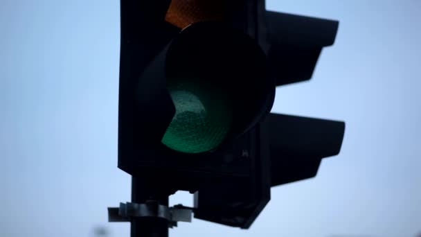 Traffic Light Turn Green — Stock Video