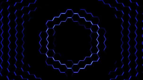 Hexagon Abstract Futuristische Achtergrond Naadloze Lus Animatie Beweging Graphics Element — Stockvideo