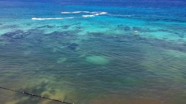 Drone Tiros México Oceano Hotéis Piscinas — Vídeo de Stock