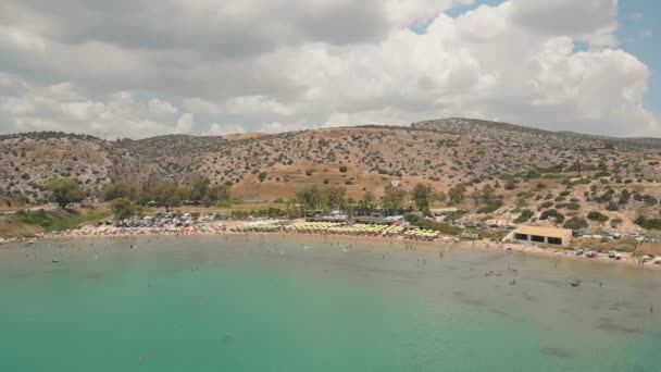 Ελληνικές Παραλίες Κατά Διάρκεια Του Καλοκαιριού — Αρχείο Βίντεο