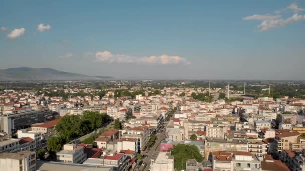 Vista Trikala Vistas Aéreas — Vídeo de Stock