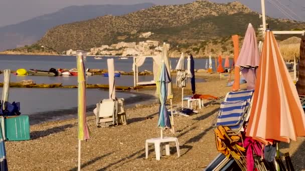 Spiaggia Greca Alba — Video Stock