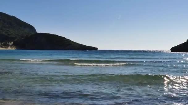 Греческий Пляж Летом — стоковое видео
