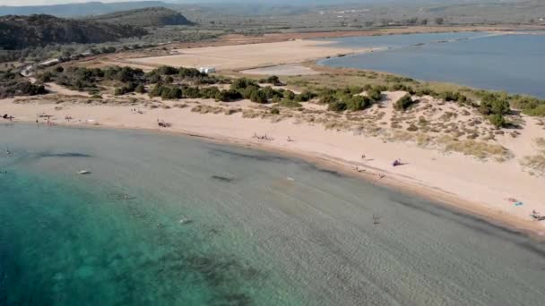 Playa Griega Durante Verano — Vídeo de stock