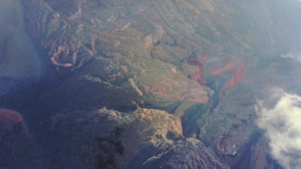 Flug Über Fuego Den Aktiven Vulkan Guatemala — Stockvideo