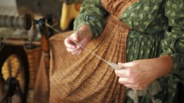 南北战争时期纺车 — 图库视频影像