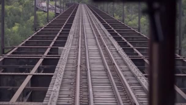 Edmonton Alberta Kanada Daki Yüksek Seviye Köprü Tramvayı — Stok video