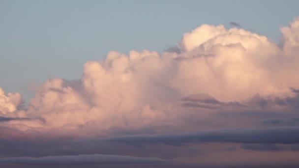 Sierpień 2018 Upływ Czasu Zachodu Słońca Odbijającego Się Chmur Burzowych — Wideo stockowe