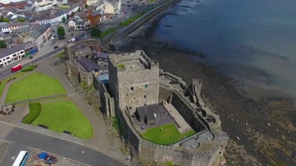 Castillo Carrickfergus Belfast Lough Antrim Irlanda Del Norte — Vídeo de stock