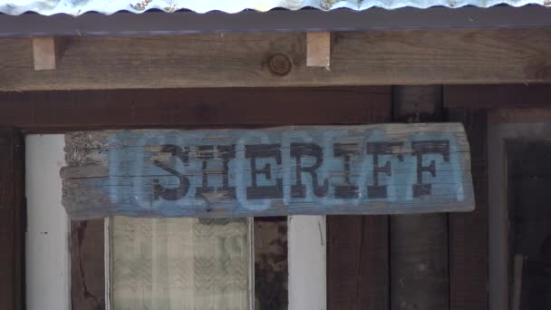 Det Här Ett Tecken Gammal Sheriff — Stockvideo