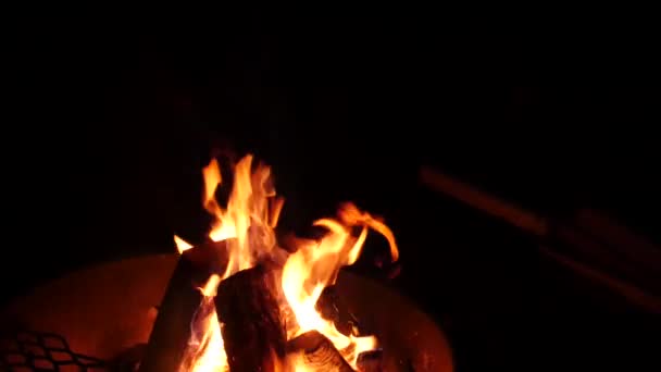 Kurzer Slow Motion Clip Eines Lagerfeuers Auflösung Der Sich Von — Stockvideo