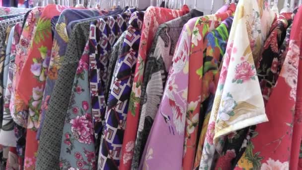 Vista Della Vetrina Kimono Inventory — Video Stock