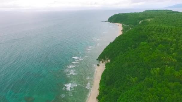 タアル バタンガス フィリピンでのビーチの空中撮影 — ストック動画