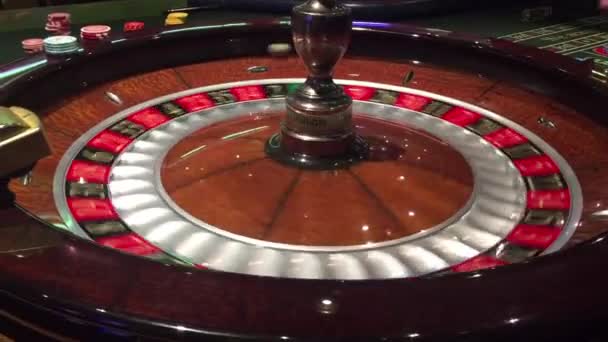 Ruota Roulette Russa Sta Girando Casinò Una Nave Crociera Mentre — Video Stock