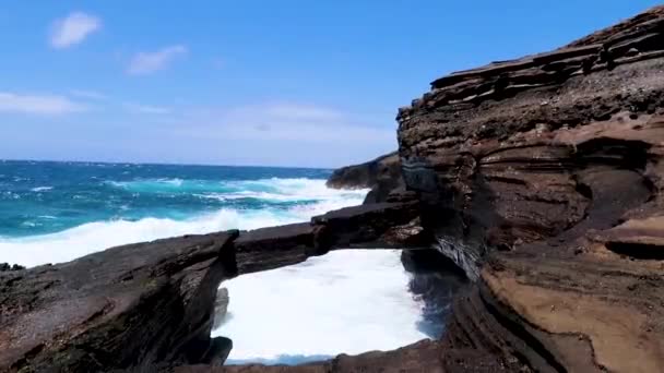 Camino Del Puente Roca Naturaleza — Vídeos de Stock