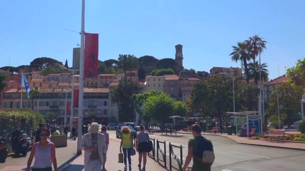 Ciudad Cannes Francia Metraje Del Día — Vídeo de stock