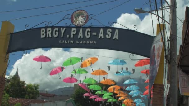 Městská Značka Pro Liliwa Lagunu Filipínách — Stock video