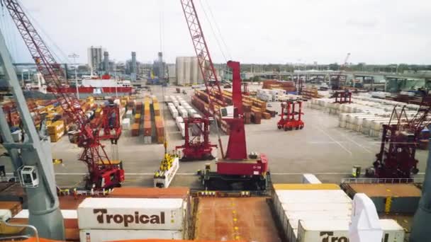Freeport West Great Bahama Island Scheepvaart Dock Mp4 — Stockvideo