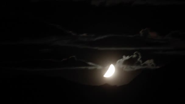 Time Lapse Luna Detrás Las Montañas Ladakh Esto Fue Disparado — Vídeos de Stock