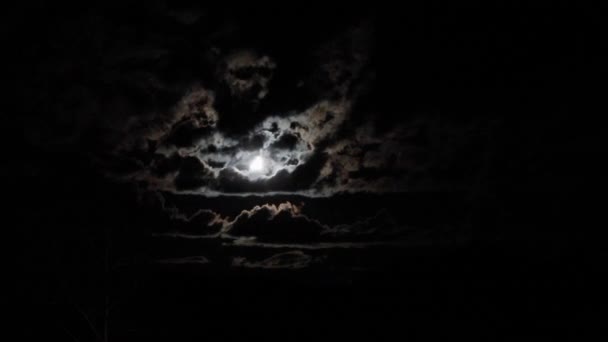 来自印度拉达克的时间流逝的月亮和云 — 图库视频影像