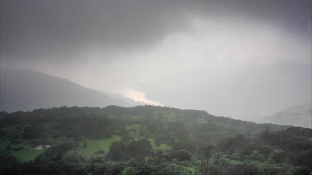 Timelapse Σύννεφα Πάνω Από Φράγμα Koyna Ινδία Βραδινή Λήψη Στο — Αρχείο Βίντεο