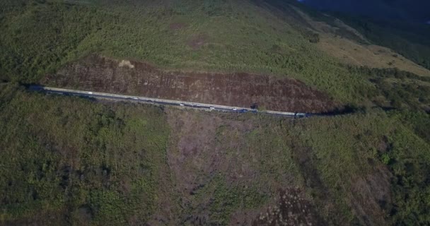 Letět Přes Dálnici Horách Ekvádoru Andský Region Mnoho Dálnic Které — Stock video