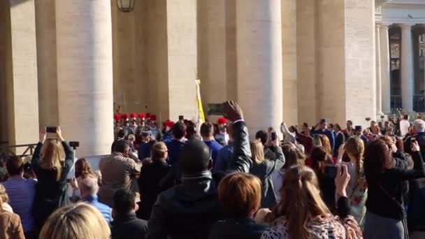 Guardie Vaticane Prima Della Messa Nella Città Del Vaticano — Video Stock