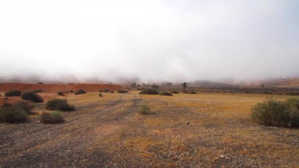 Lanzarote Deki Vahşi Terk Edilmiş Volkanik Manzaranın Açık Görüntüsü — Stok video