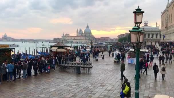 ヴェネツィアの美しい夕日イタリア — ストック動画