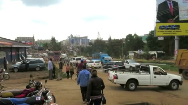 Ocupada Vida Callejera Kenia — Vídeos de Stock