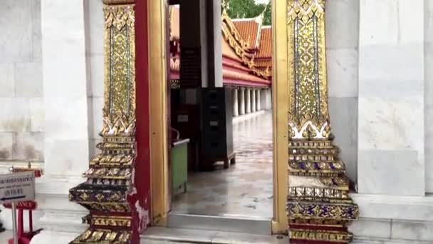 Μαρμάρινο Τέμπλο Κύρια Πόρτα — Αρχείο Βίντεο