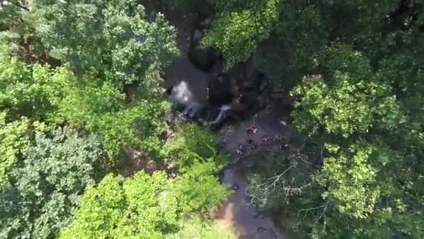 Luchtfoto Genomen Kilgore Falls Activiteit Buitenleven Prachtige Natuur — Stockvideo